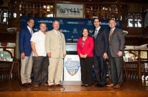 Mayor Teresa Jacobs with the Local Organizing Committee for the American Athletic Conference Men’s Basketball Championship.