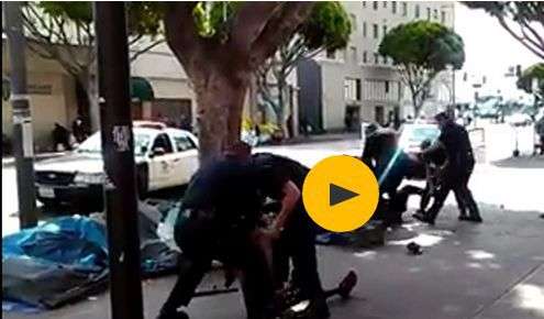 LAPD officers shoot dead homeless man after street altercation