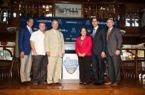 Mayor Teresa Jacobs with the Local Organizing Committee for the American Athletic Conference Men’s Basketball Championship.