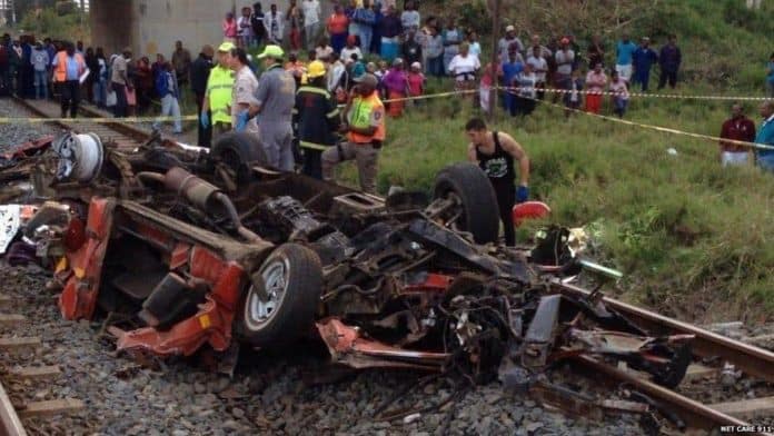 Scene of horrific train-car accident