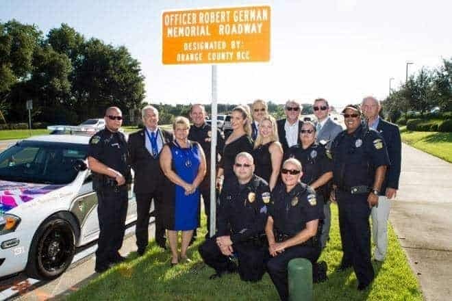 Orange County Presents Sign Unveiling for Hometown Heroes Deputy Pine and Officer German