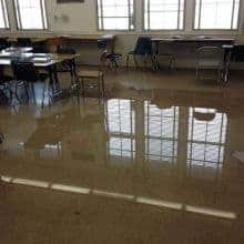 Flooded classrooms