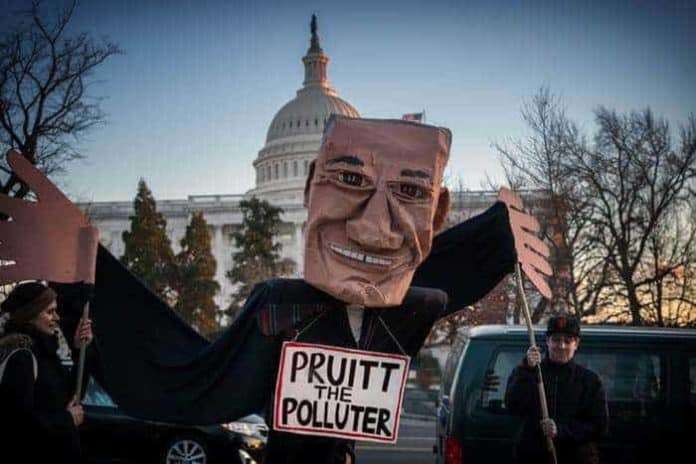 scott pruitt polluter banner