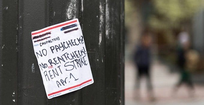 No paycheck, no rent check