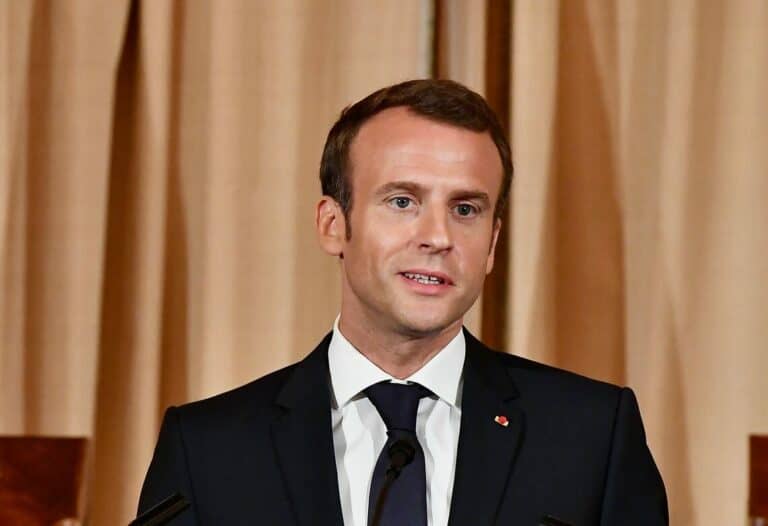 French President Macron Removes Mask to Cough, Twitterverse Wants Him Fined