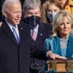 Joe Biden being sworn in