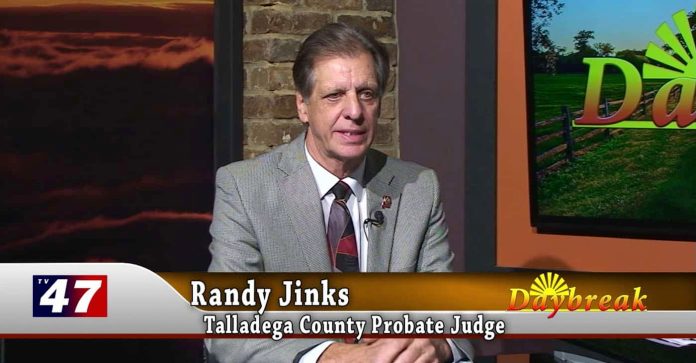 This is a photo of Judge Randy Jinks denying that his remarks were intended to be racist