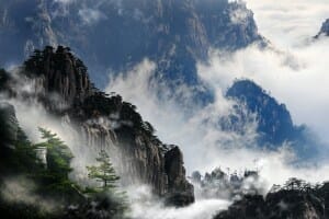 Image of mountain range in China