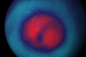 Photo depicting ozone hole