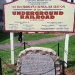 Photo of Runtoon Station, a marker memorializing a site on the historic Underground Railroad