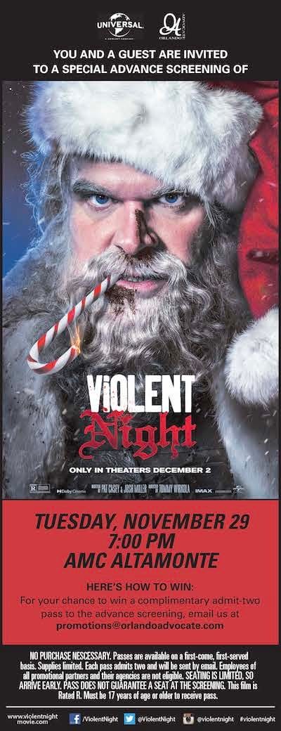 Violent Night promo ad