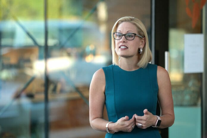 Democrat turned Independent Kyrsten Sinema