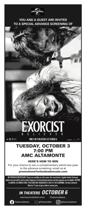 Exorcist Believer promo ad