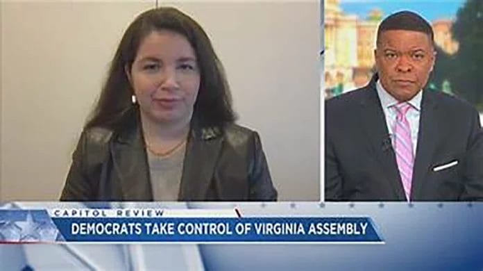 TV image of VA Democrats take control of legislature story